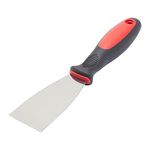 Fit For The Job 2 inch Soft Grip Handle DIY Flexible Filling Knife, Putty Knife for Applying & Smoothing Fillers & Sealants to Repair Holes & Cracks, Stainless Steel Blade, 2" 50mm