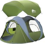 4 Person Easy Pop Up Tent Waterproof Automatic Setup 2 Doors-Instant Family Tents for Camping Hiking Traveling 9.5’X6.6’X52''