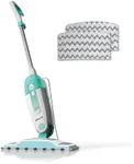 Shark S1000 Steam Mop with 2 Dirt Grip Pads, Lightweight, Safe for all Sealed Hard Floors like Tile, Hardwood, Stone, Laminate, Vinyl & More, Machine Washable Pads,Removable Water Tank, White/Seafoam