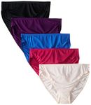 Fruit of the Loom Women's 5 Pack Microfiber Hi-Cut Panties, Assorted, 10