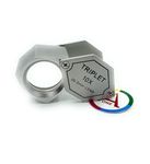Aone Premium Jewellers Eye Loupe 20.5mm 10x Hexagon Light-Weight Aluminium Lens Magnifying Triplet Glass Folding Pocket Size Hand-Held Portable for Jewellery, Diamond/Gemstone Grader,General Magnifier