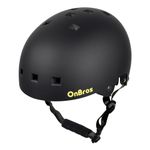 Skateboard Helmet Adult - OnBros Youth Bike Helmet Men or Women, Adjustable Road Bike Helmets for Multi-Sport Bicycle Cycling Skates Scooter Helmet (Black, M(54-58cm/21.25-22.83 inches))