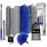 Extendable Feather Duster, 10PCS Bendable Microfiber Duster, Cobweb Brush,Detachable Gap Dust Brush with Extension Pole Up to 100'',Long Dusters for High Ceiling and Fans Mum Mothers Day for Gifts,
