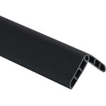 TRUHUI Colorful Rubber Wall Corner Guard Edge Protector,Anti-Collision Strip, Self-Adhesive Garage Wall Guards, Safety Edge & Corner Guards Colorful Childproofing Protection, Length 1M,Black