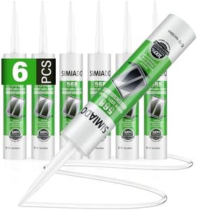 Silicone Caulk & Sealant 6 Pack - 100% Waterproof Silicone Sealant,Silicone Caulking for Kitchen and Bathroom, Toilet, Sink, Window & Door Use, Shrink & Crack Proof (10.1 FL.OZ/300ml)