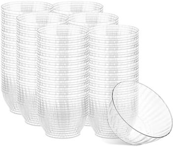 PLASTICPRO 1000 Pack Small Plastic Bowls Crystal Like 6 oz Bowls Elegant Bulk Pack Clear Plastic Bowls for Party and Occasions