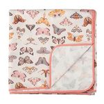 Tiny Twinkle Mess-Proof Splat Mats for Under high Chairs or Table Cover Art Projects for Baby and Toddler - Waterproof, Washable Floor or Table Splash mat 51" x 51" (Flutter)