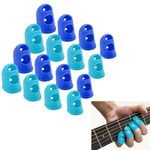 16pcs Silicone Guitar Finger Protectors - Comfortable Finger Guards for Guitarists, Assorted Sizes for All Players, Thumb Protector Anti Slip