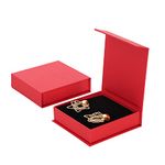 Bssay 20 Pack Jewelry Gift Boxes Necklace Earring Ring Box Gift Box with Cotton Filled and Lids,Jewelry Box Gift Boxes 3.9x3.9x1.1inch (Red)