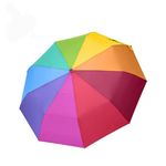 SIRTERIQ Travel Umbrella Windproof Automatic Umbrella big size for men, Umbrella for girls, Umbrellas for rain,Windproof Umberalla Large for Man, Women Factory Outlet umbrella (rainbow)