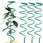 Trelliskart Plant Support Stakes Spiral Stick Tomato Cages Climbing Plant Stake Tower for Money Plant, Plant Supports Frame for Potted Plant, Garden Trellis Plant Stick- Set of 3, Green Color