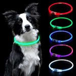 AUAUY LED Dog Collar, Light Up Dog 