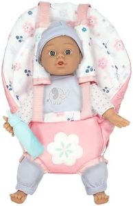 Adora Soft Doll Carrier Fits Dolls Up to 20 Inches with Adjustable Straps, Front & Back Carry Positions, Secure Fit, Machine Washable - Encourages Nurturing Play | Pink Blooms Baby Carrier Snuggle