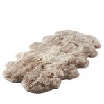 Altlue Real Genuine Large Sheepskin Rugs Large Fur Rug Quad Big Sheep Skin Rug Large Sheepskin Throw Rug Wool Rug Fur Throw Rug Fur Area Rugs Furry Rugs Soft Fluffy Rugs for Bedroom Livingroom
