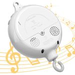 FEISIKE Crib Mobile Motor, Baby Music Box Spinner with 3 Modesï¼Ë†Turn & Music,Turn Only, Music Only) Volume Control,12 Lullabies,Portable Sound Machine,Auto-Off 30 Minutes, Battery Operated