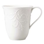 Lenox Opal Innocence Carved Mug, 1 Count (Pack of 1), White