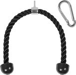 Yes4All Tricep Rope - Exercise Machine Attachment Press Down - 36-inch Rope Length (Black)