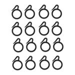 ProKart Premium Plastic Curtain Ring Hook for Doors Windows Bathroom Curtains 1.25 inch Ring Suitable for 1 inch Rod (Brown, 50)