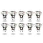 DoRight GU10 Halogen Spotlight Bulbs, Dimmable GU10 Halogen Light Bulbs 50W Warm White 2800K, AC 220-240V 50 Watt GU10 Halogen Reflector Ceiling Light Bulbs (10-Pack)