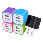 Wall Charger, 5Pack 5V/2.1AMP AILKIN Dual-Port USB Wall Charger Home Travel Plug Power Adapter for iPhone 15/14/13 Pro Max/12/SE/11Pro Max/XS/XR/8/7/7 Plus, Galaxy S23 S22, HTC Tablet Moto Box