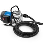 FLUENTPOWER 1HP Portable Garden Transfer Pump, 900GPH Electric Sprinkler Booster Pump, Shallow Well Jet Pump for Home Lawn Irrigation and Water Draining, 13 ft Suction Hose Kit Included