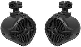 Rockville Pair RWB70B Black 6.5" 250w Marine Wakeboard 360° Swivel Tower Speakers