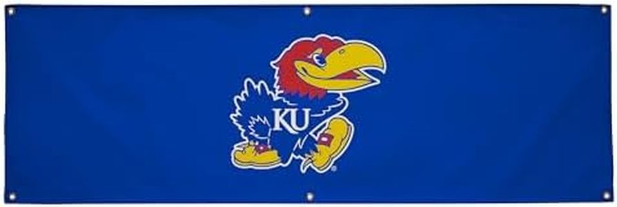 Kansas Jayhawks College Sports Printed Outdoor Banner - NCAA Licensed - Durable Vinyl - School Banner (Blue) (2' x 6')