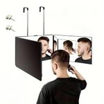 SNEPCOM 3 Way Mirror for Hair Cutting, Barber Mirror Self Cut, Self Haircut Mirror, 360 Mirror for Haircuts for Men with 10X MagnifyingMirror, Three Way Mirror to See Back