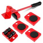 SPOTVIEW Furniture Lifter/Shifter Tool - 4 Pcs 3.9"x3.15" Slides Kit, Move Roller Tools Max Up for 150KG/331LBS, 360 Degree Rotatable Pads, Easily Redesign and Rearrange (Pack of 1)