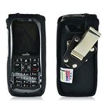 Turtleback Fitted Phone Case for Sonim XP5 Heavy Duty Black Nylon with Ratcheting, Removable Belt Clip Made in USA