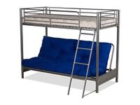 Humza Amani FUTON BUNK BED and with black futon mattress (top mattress at extra cost)