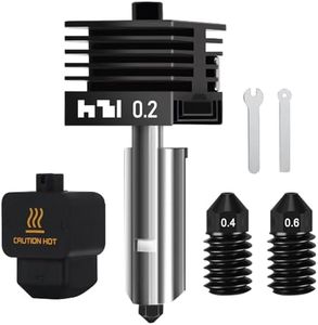 HIKUDIY 0.2mm Hardened Steel Hotend for Bambu Lab H2D, Extruder Print Head with Extra 0.4mm 0.6mm Nozzle Replacement Removable Nozzle Quick Swap Hot End Design for Bambulab H2D 3D Printer