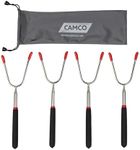 Camco Telescoping Roasting Forks | Allows for Roasting of Food Over an Open Fire | Features a Two-Prong Design | 4-Pack with Storage Bag (44015)