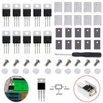 Youmile 10PCS Voltage Regulator IC Transistors L7805CV L7805 5V 1.5A TO-220 3PIN MOSFET Transistors For Arduino + Heatsink