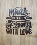 Kitchen Cutting Board Engraved - 13.5" x 9" - Bamboo - Chopping Board (Mom's Kitchen)