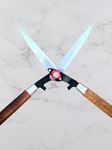 Maruti Hedge shears for grass cutter for gardening (Steel Blade) Hedge Shear Cutter With A1 Wooden Handle | Durable Steel | Hedge Trimming Shears For Garden | Garden Scissors For Cutting Plant Stem