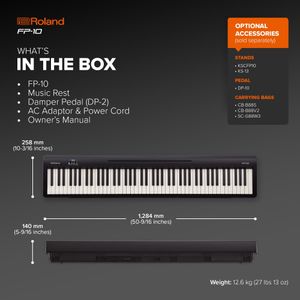 Roland FP-10 88-Key Digital Piano – Black