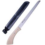 ALLEX Insulation Knife Wood Handle Japanese Stainless Steel 8 Inch Long Cut, Insulation and Styrofoam Cutter with Sheath, Serrated Sharp Blade, Made in Japan