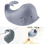 Bath Spout Cover for Bathtub -A Fun Way to Protects Baby from Bumping Head During Bathing Time. Cute Soft Whale Design Making for Enjoyable Safe Baths (1 Pack,Grey)