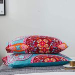 Gafance 2 PCS Mandala Floral Printed Pillowcases- Standard Size Sleeping Pillow Cover 75 x 50CM-Rectangle Pillow Protectors Vintage Paisley Throw Pillow Covers Set for Bedroom Décor Sofa Furniture