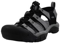 KEEN Men’s Newport H2 Closed Toe Water Sandals, Steel Grey/Black, 8.5