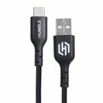 HUMBLE Premium Braided 60W / 3.1A USB to Type C Sync & Super Fast Charging Cable, 480mbps Data Transmission, 1.2M Length for Smartphones, Tablets, Laptop, PC & Other Type C Devices- Black