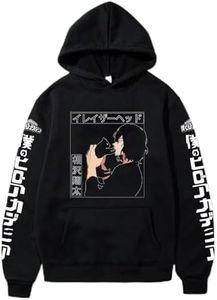 Anime My Hero Academia Mha Hoodie Boku No Hero Academia Aizawa Shouta Sweatshirts Cozy Tops Sudadera Felpa Moletom (Black,L)