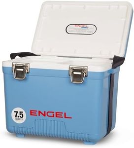 Engel UC7 7.5qt Leak-Proof, Air Tight, Drybox Cooler and Small Hard Shell Lunchbox for Men and Women in Arctic Blue