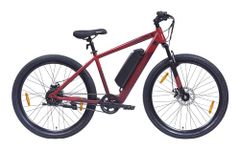 Hero Lectro H7+ 27.5T Single Speed Electric Cycle for Men | 250W Motor | 36V/2A (Li-ion) 7.8Ah Battery | Speed Upto 25 Kmph | 98% Assembled Cycle (Red)