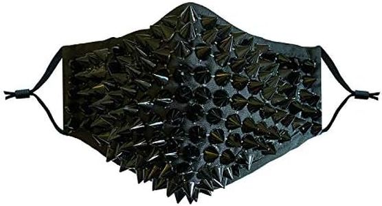 Neva Nude Wrath Studded Black Face Mask Dust Cover - Inner Filter Pocket 100% Cotton, Wired Nose, Adjustable Ear Loops