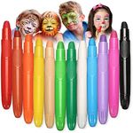 12 Colors Face Paint Crayons kit, Face Body Makeup Paint Kits for Kids, Safe, Washable, Twistable, Suitable for Carnival, Cosplay, Easter, Halloween,Party Makeup Children's Day Birthday Gifts for Kids