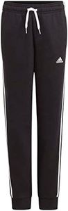 adidas,Boys, Essentials 3-Stripes Joggers,Black/White,Small
