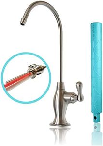 Metpure RO Faucet Reverse Osmosis Drinking Water Air Gap Filtration System Water Dispenser Spout (Brushed Nickel) with Pre-Inserted Tubing and Faucet Wrench RO-FW148