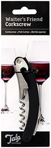 Tala Waiter's Friend Corkscrew, 3 in I multi-function tool including Corkscrew, Bottle Cap, and Foil opener, Essential tool when entertaining